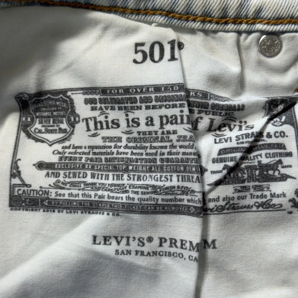 Levi's Premium Straight Leg Jeans Womens 30 Light Acid Wash Excellent Denim